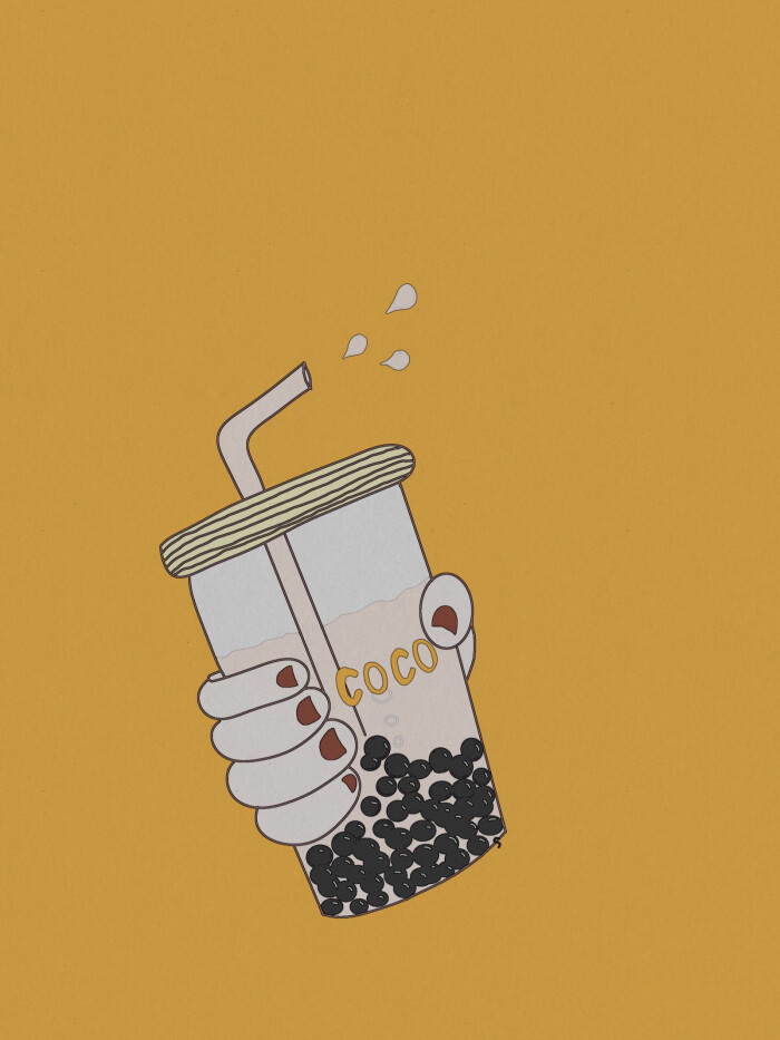 画壁纸 coco奶茶 珍珠奶茶