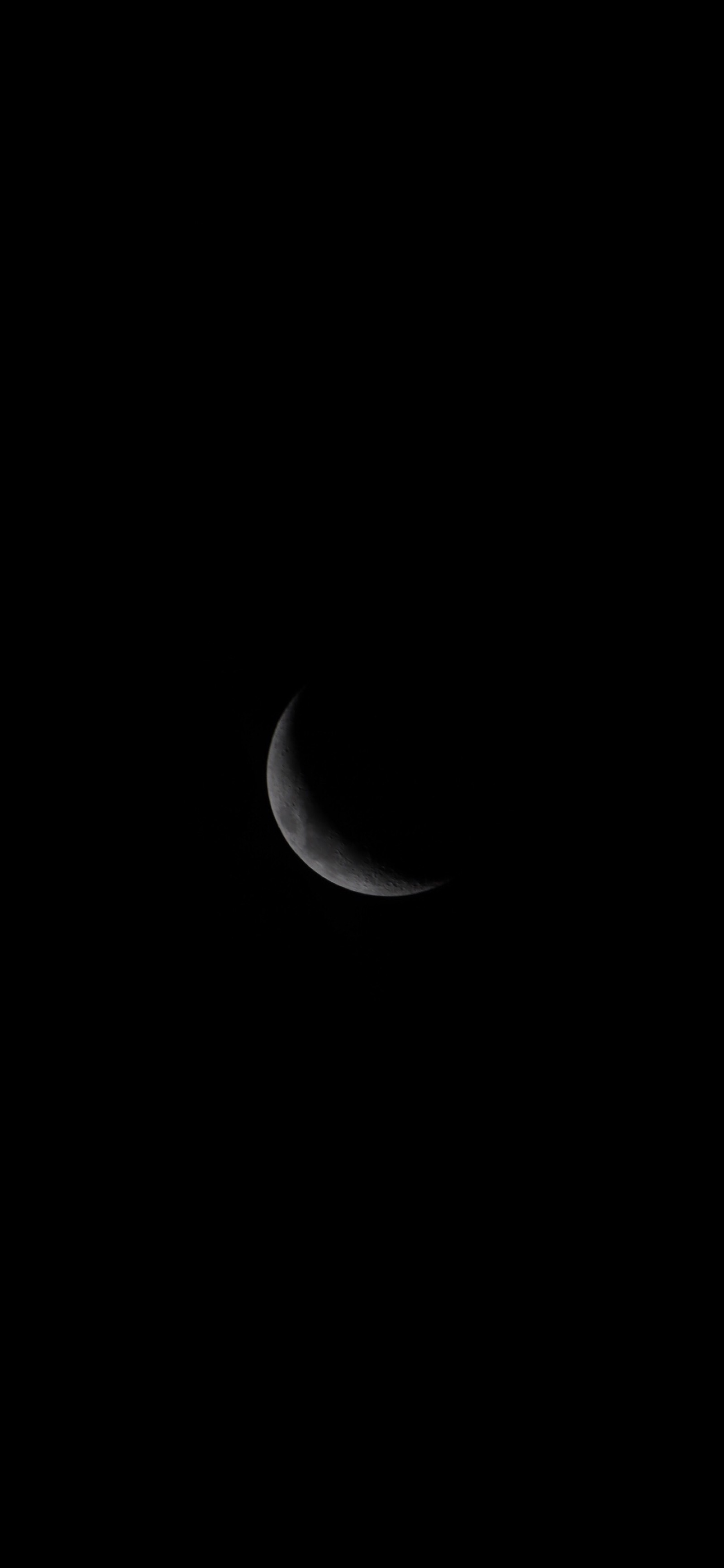 纯色 黑白 壁纸 月亮 新月