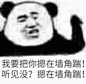 我要把你按在墙角踹,听到没