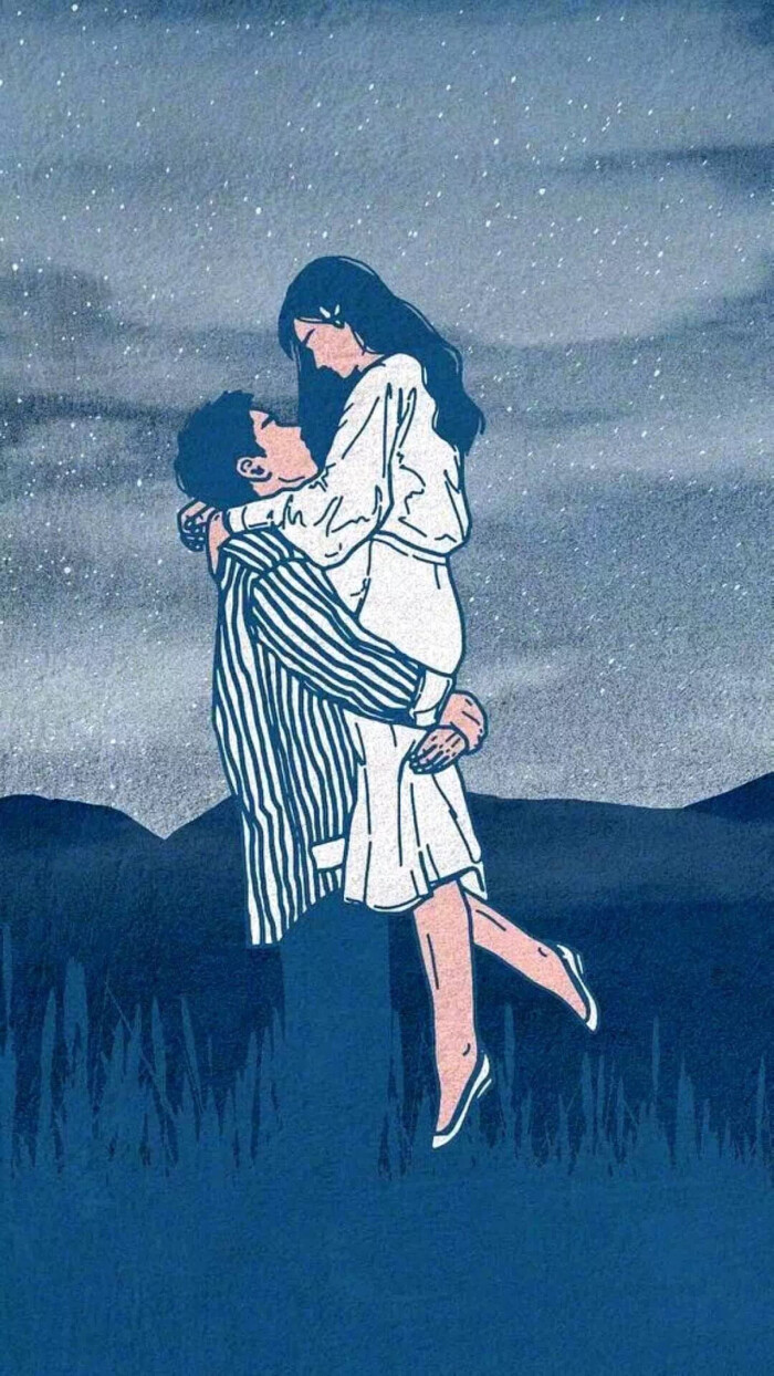 唯美插画壁纸:爱情总是很奇妙