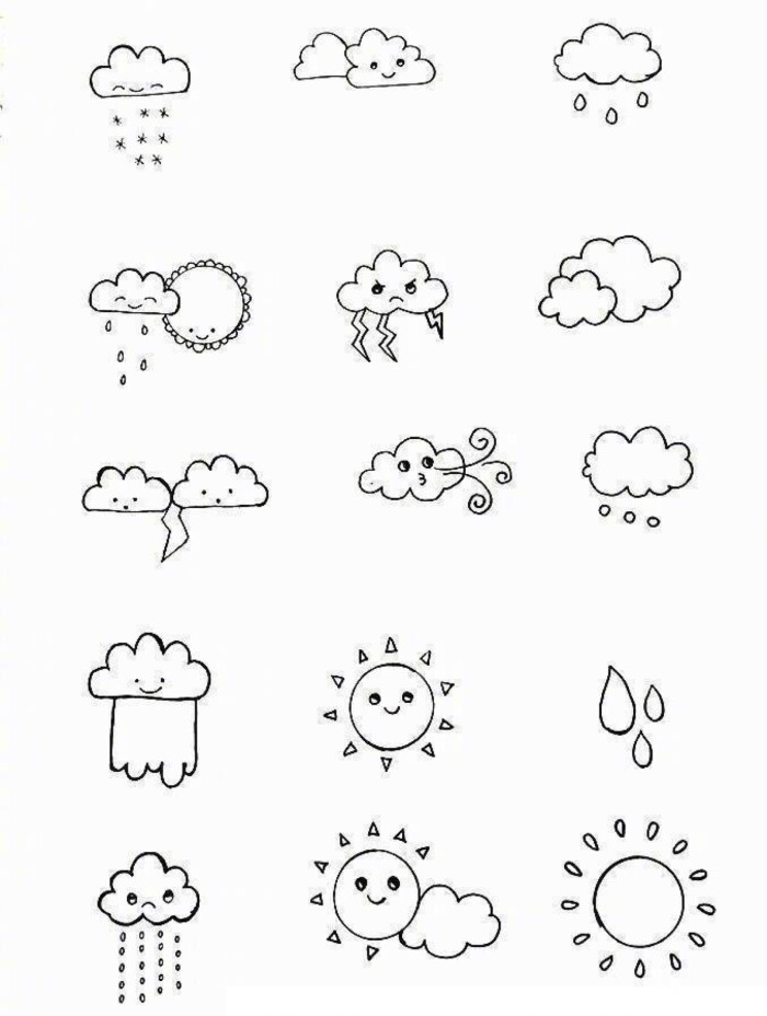 天气简笔画