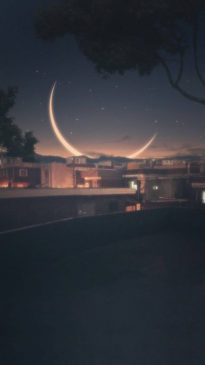 壁纸 月亮 夜空