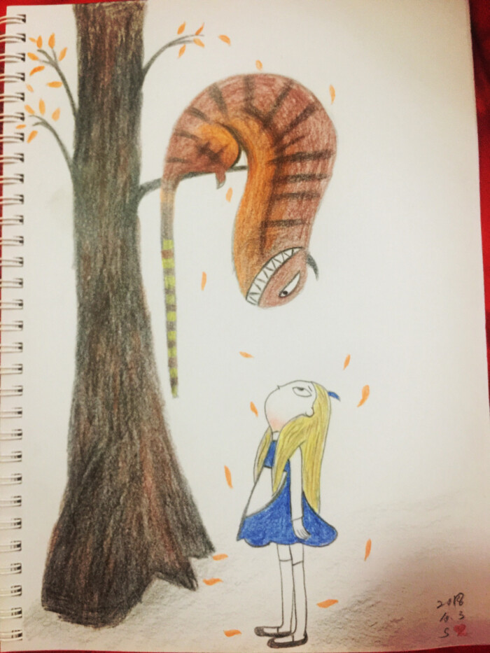 临摹这幅画是因为牙痛,拔牙之后等待拆线,…-堆