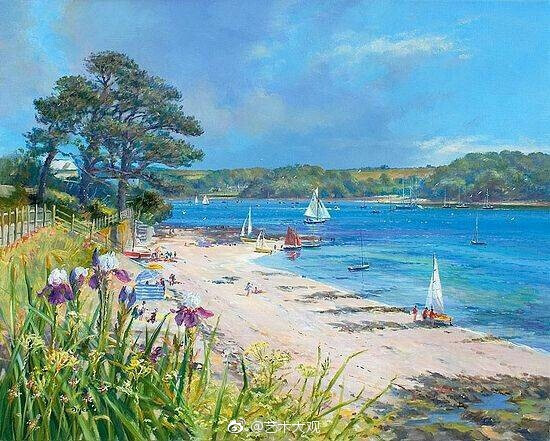 英国画家泰德ted dyer海边风景油画欣赏-2