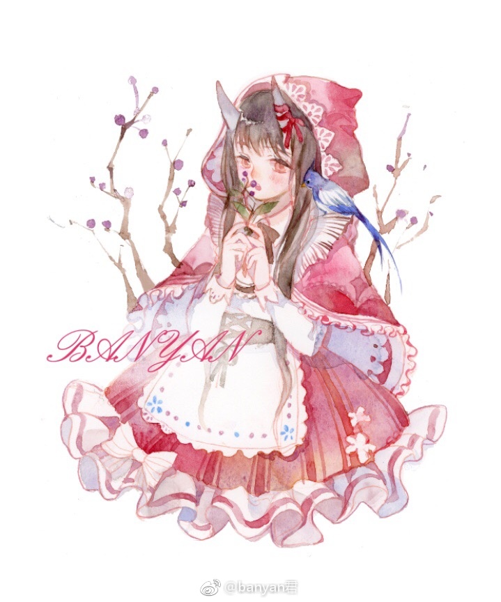 水彩 手绘 动漫头像 [醉仙阁]画师:banyan君 /侵删致歉