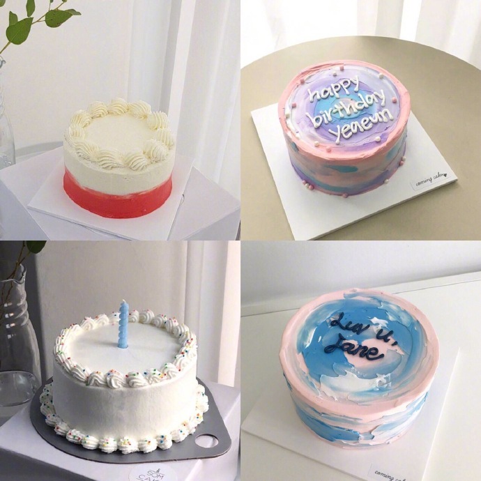 极简风生日蛋糕合集