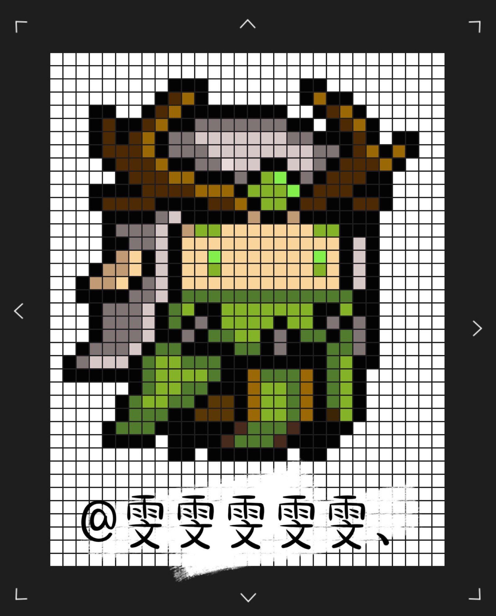 元气骑士拼豆图纸来喽～#德鲁伊#本来就是像素风适合我这种完全没有