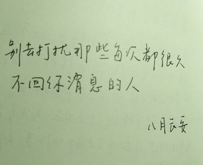 别去打扰那些每次都很久不回你消息的人