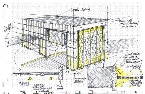 手绘建筑分析图