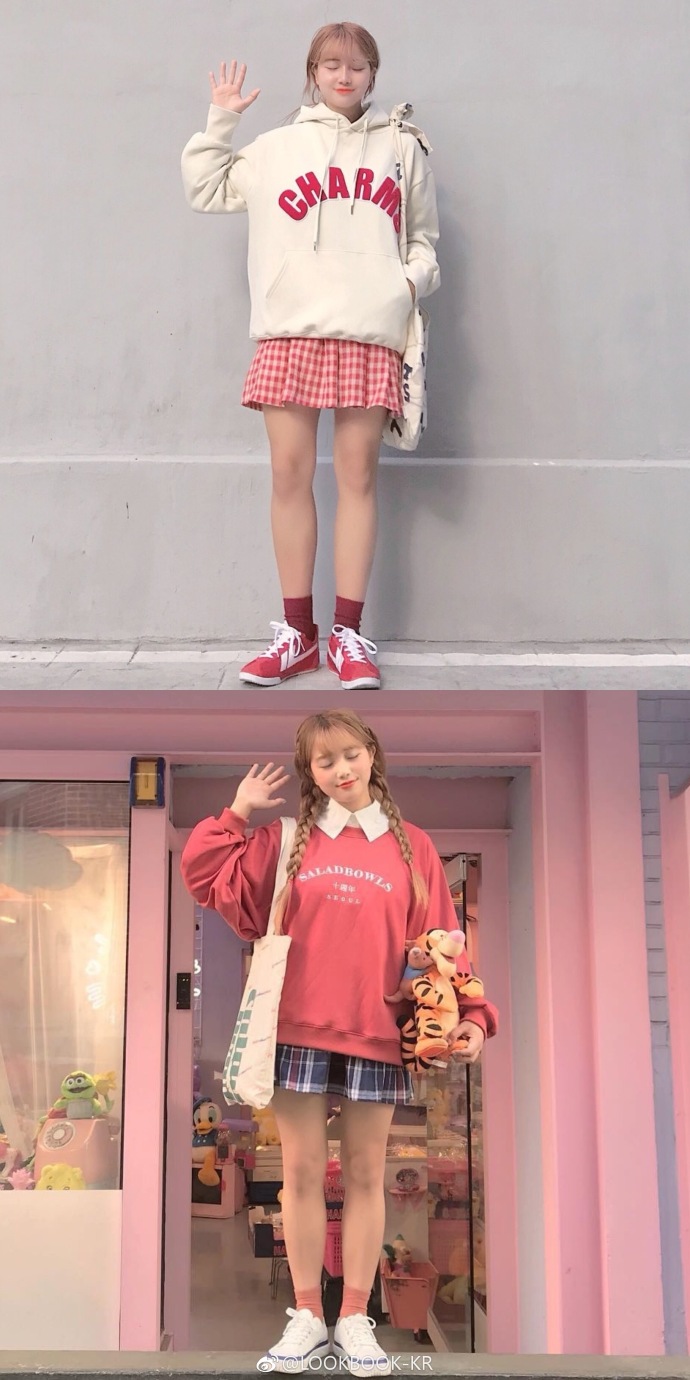 适合矮个子女孩参考的完成度很高的秋日可爱搭配 ins:boyuni