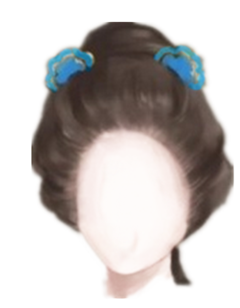 和汉族妇女模仿满族贵妇发饰,以高髻为尚,梳时在头顶后部将发平分两把