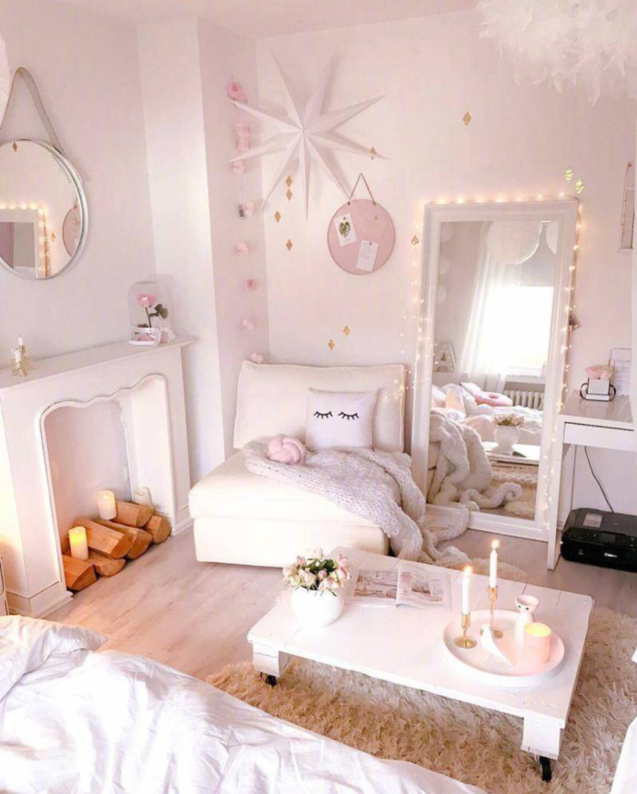 房间装饰 ins风 少女心 卧室 粉红色