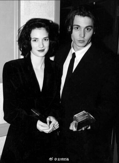 时尚明星johnnydepp &winonaryder ,最喜欢的情侣合影,没有之一!