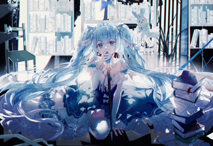 vocaloid 初音未来 雪未来2019 绘师:kanose(p id=1460159) 本作品id=