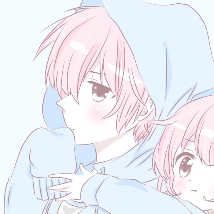 情侣头像 自描 可爱/少女/一对