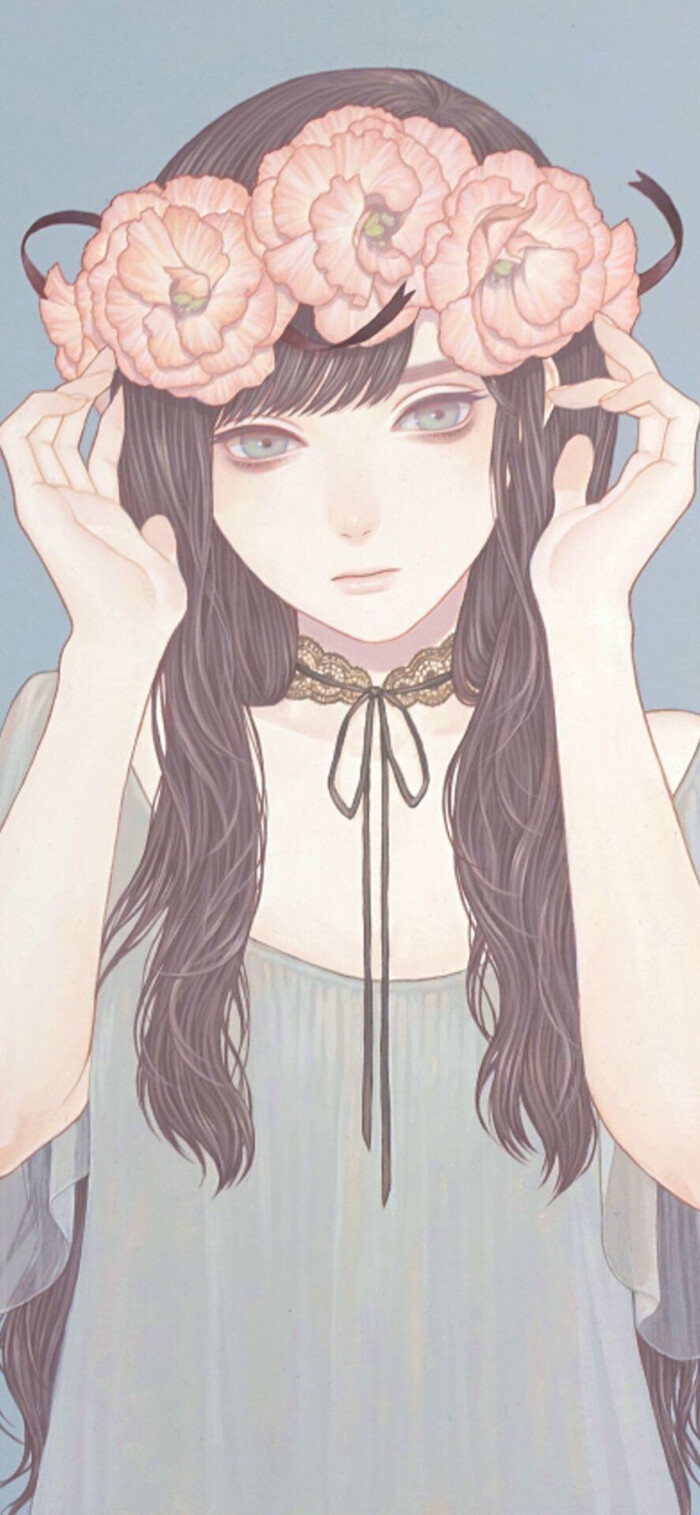 手绘 甜美女生 壁纸
