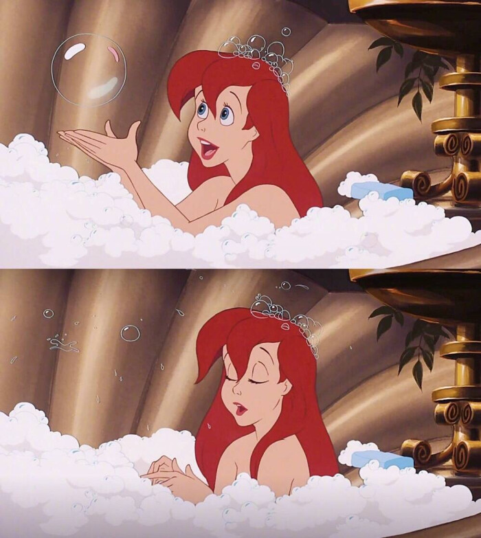 超可爱的迪士尼公主红发爱丽儿