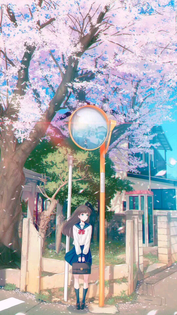 壁纸锁屏聊天背景粉色少女心日漫暖