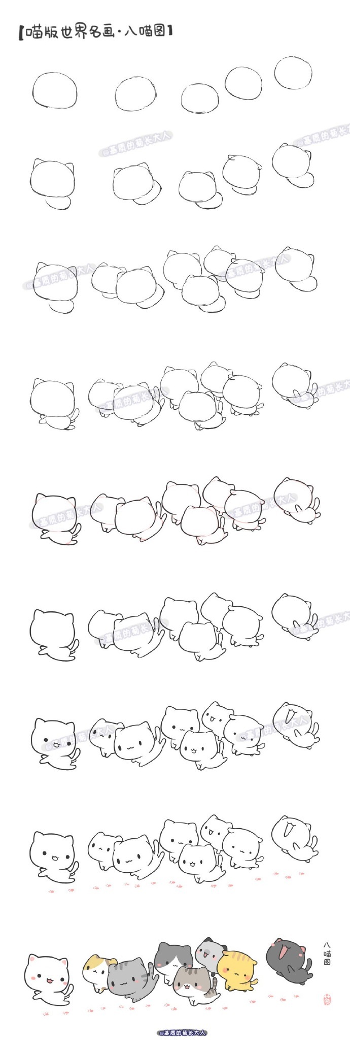 手绘萌物教程,作者:基质的菊长大人 #画画