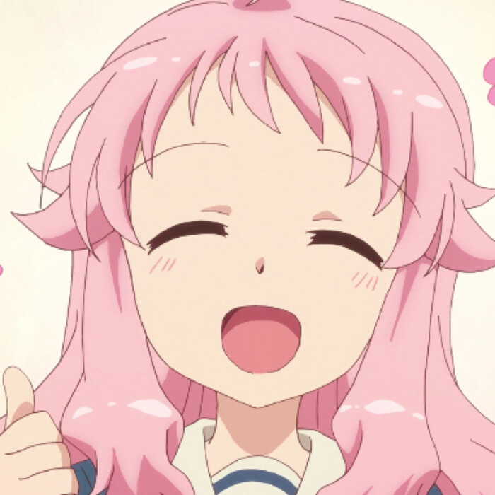 anima yell 自截 萌 女头 动漫 粉毛