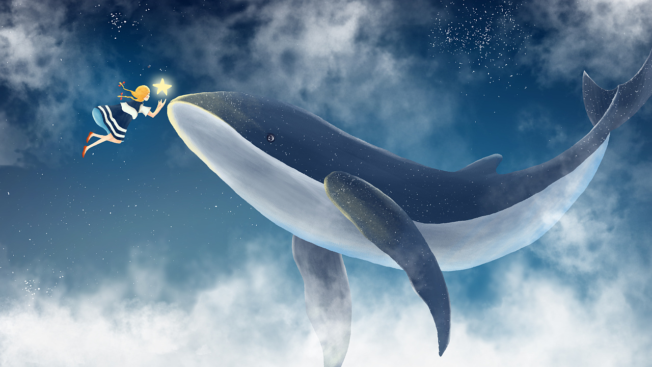 海蓝时见鲸