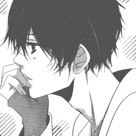 【槿】自截漫画黑白男生二次元卡通动漫头像