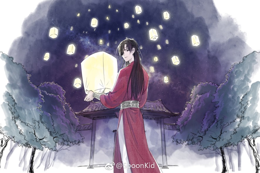 花城谢怜,太子殿下 (*`*) 画师id: spoonkid