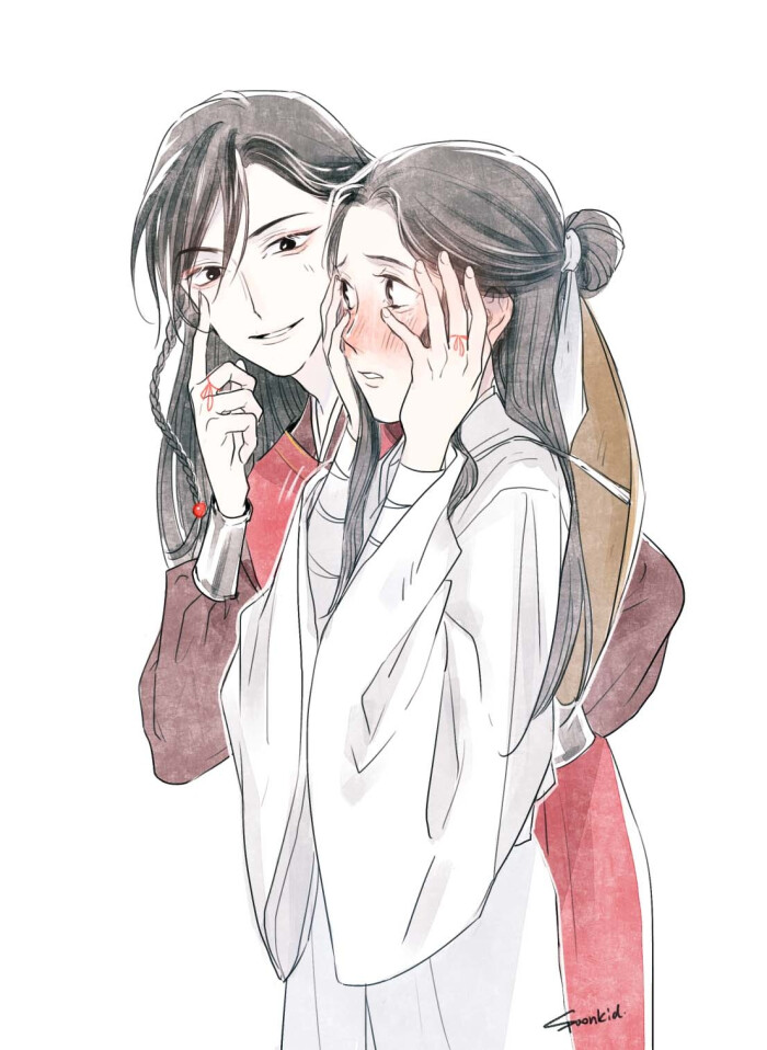 花城谢怜 (`_′) 画师id: spoonkid