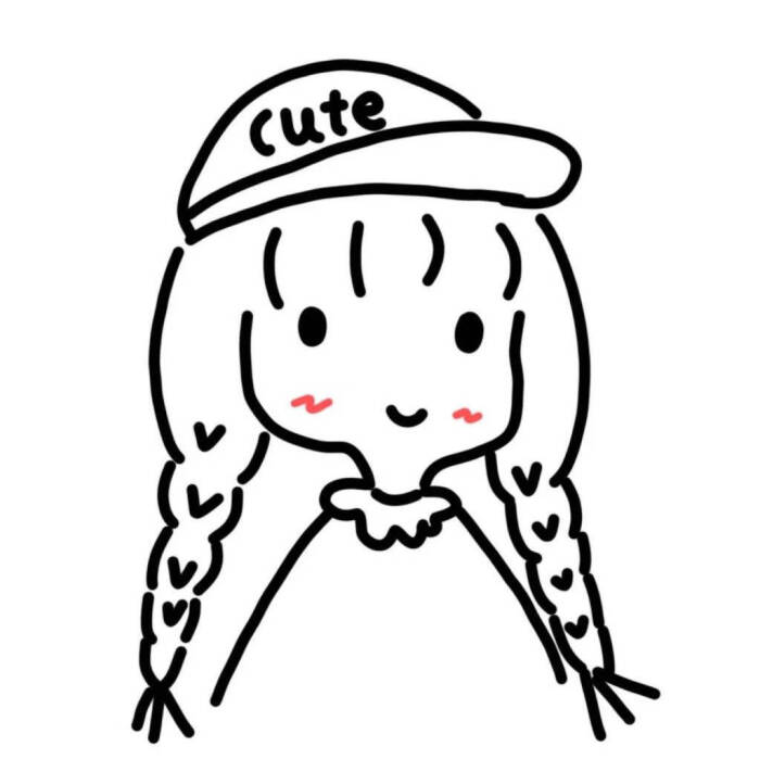 简笔画女漫头