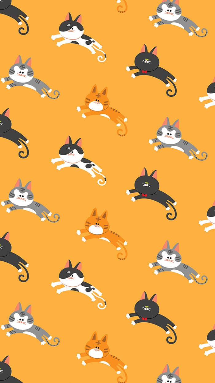 猫咪 图案 背景 壁纸