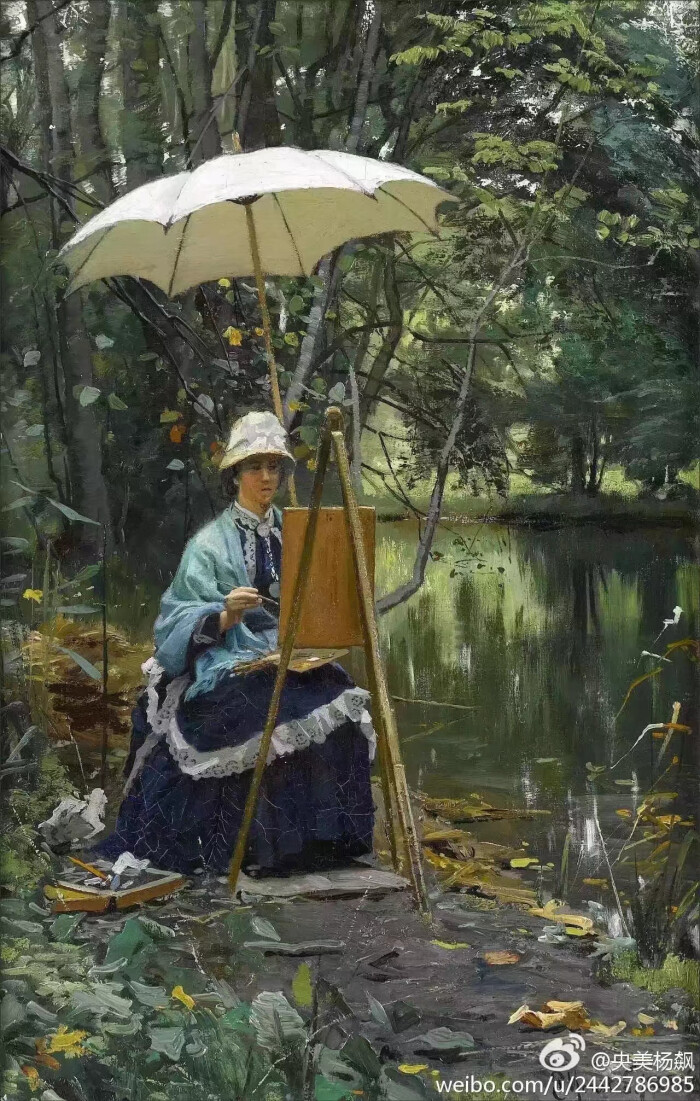 丹麦画家蒙森德(peder mork monsted 1859-1941),以画风景画而著名,他