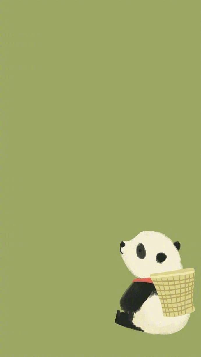 一组大熊猫卡通系列壁纸