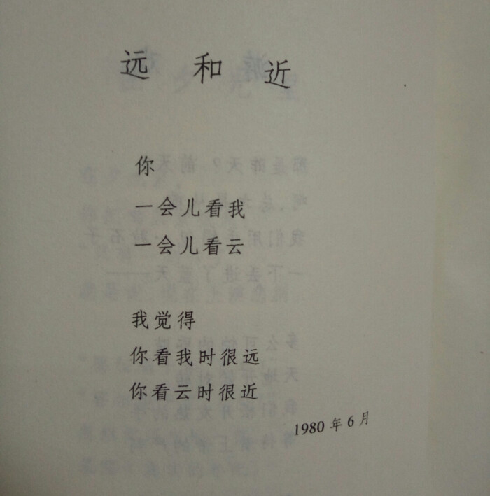 顾城的诗 / 假如我年少有为