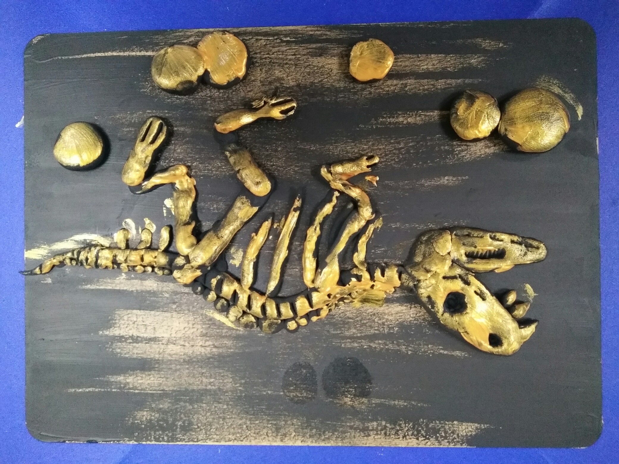 粘土课程恐龙化石,金锁.