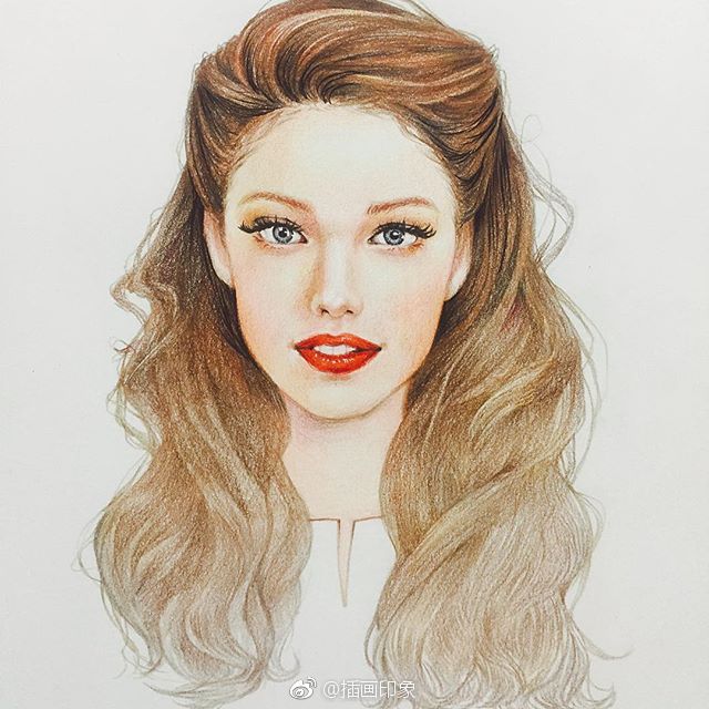 漂亮的小姐姐们~彩铅人物手绘【插画师:hantograph】