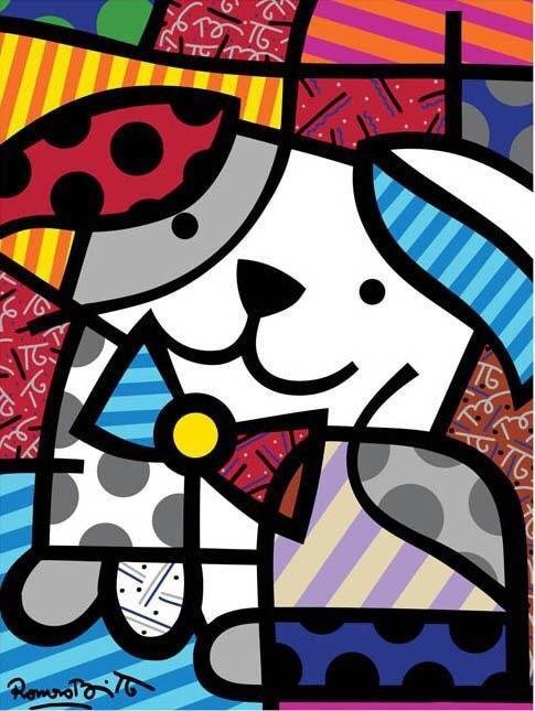 被称为"新 cubism "~作者: romero britto,巴西著名流行艺术画家