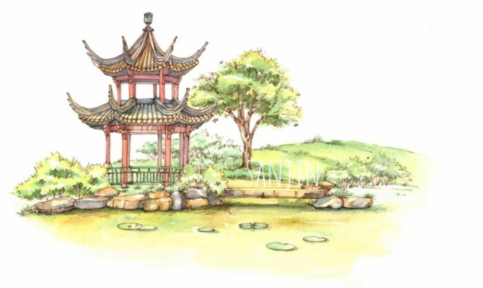 园林小景 亭台楼阁