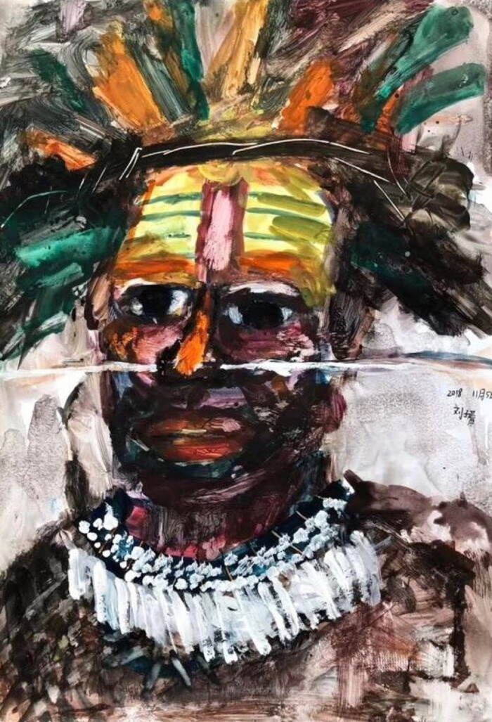 非洲人 色彩 创意画
