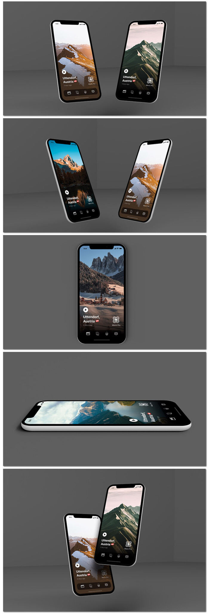iphone x苹果手机元素展示样机模型高清贴图海报psd模板素材设计