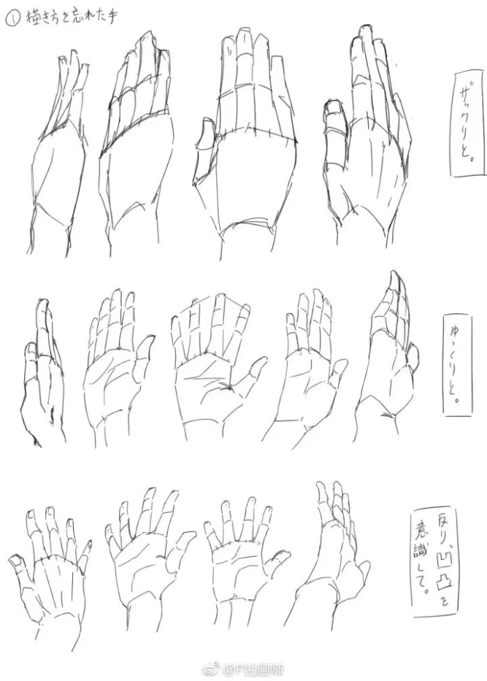 手部姿势 绘画参考