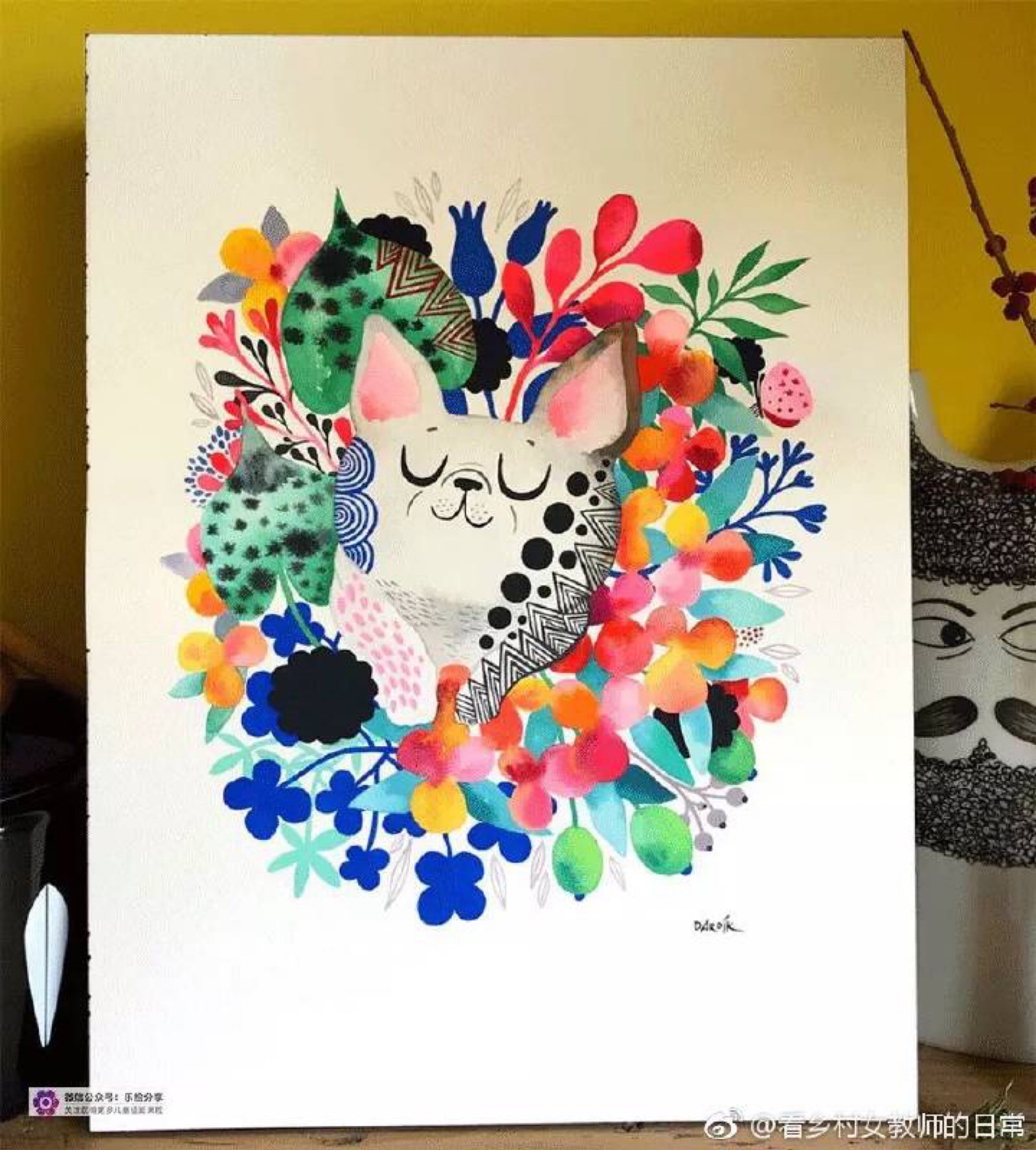 线描彩铅