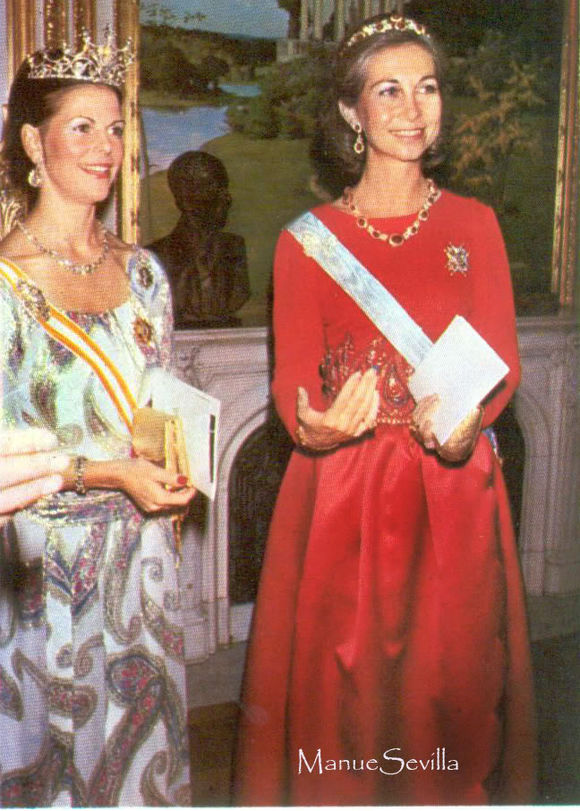 西班牙索菲亚王后与瑞典西尔维娅王后