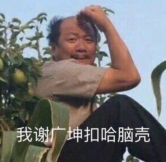 我谢广坤抠脑壳