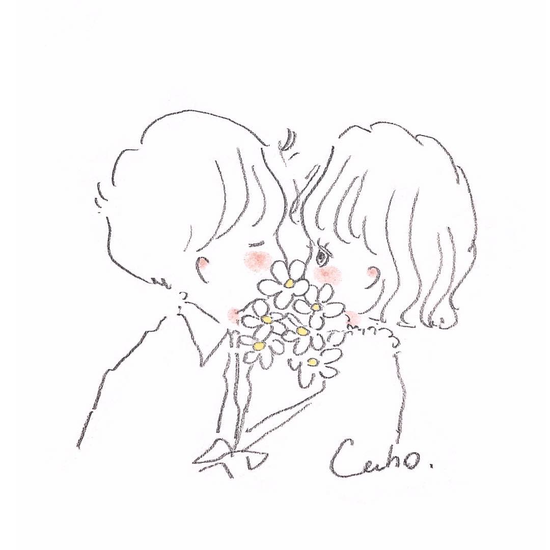 简笔画 instagram @caho0811