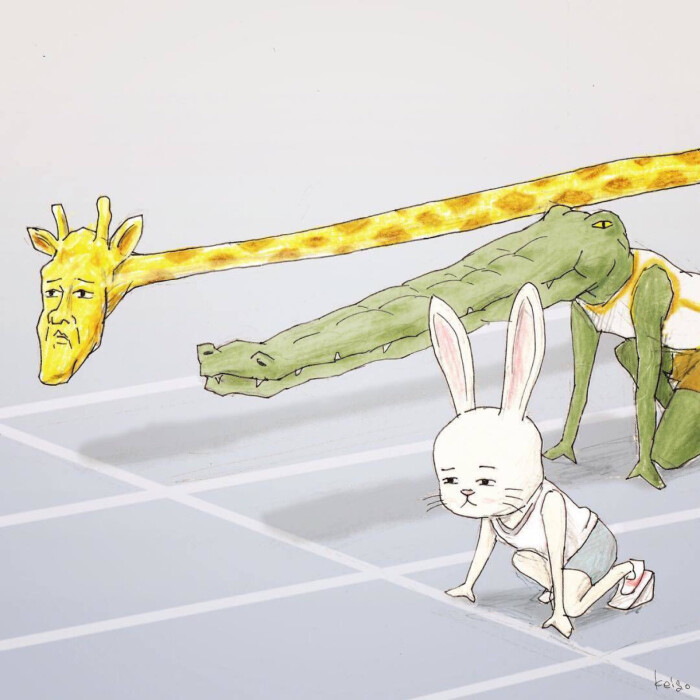 日本插画家keigo笔下的尴尬鳄鱼