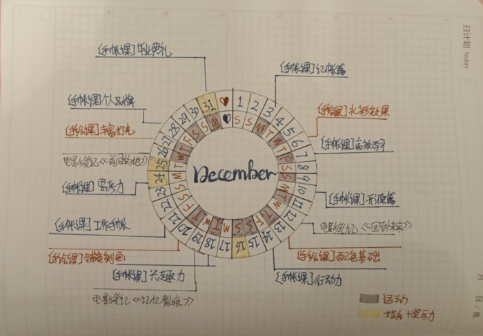 十二月规划手帐月计划