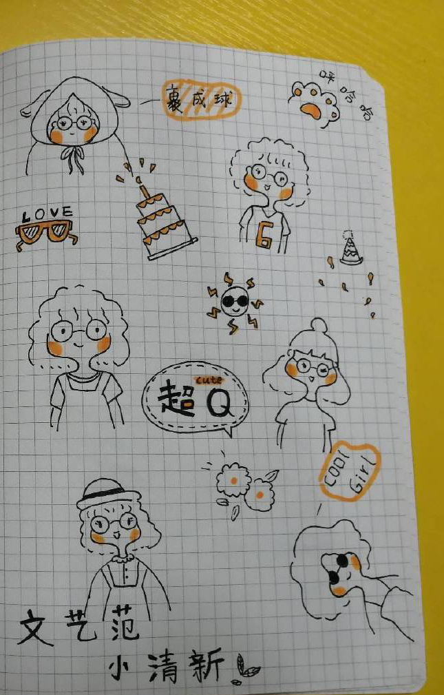 简笔画ins风 图源微博