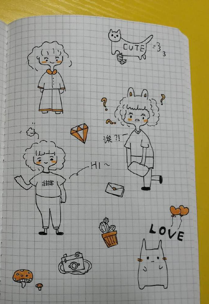 简笔画ins风 图源微博