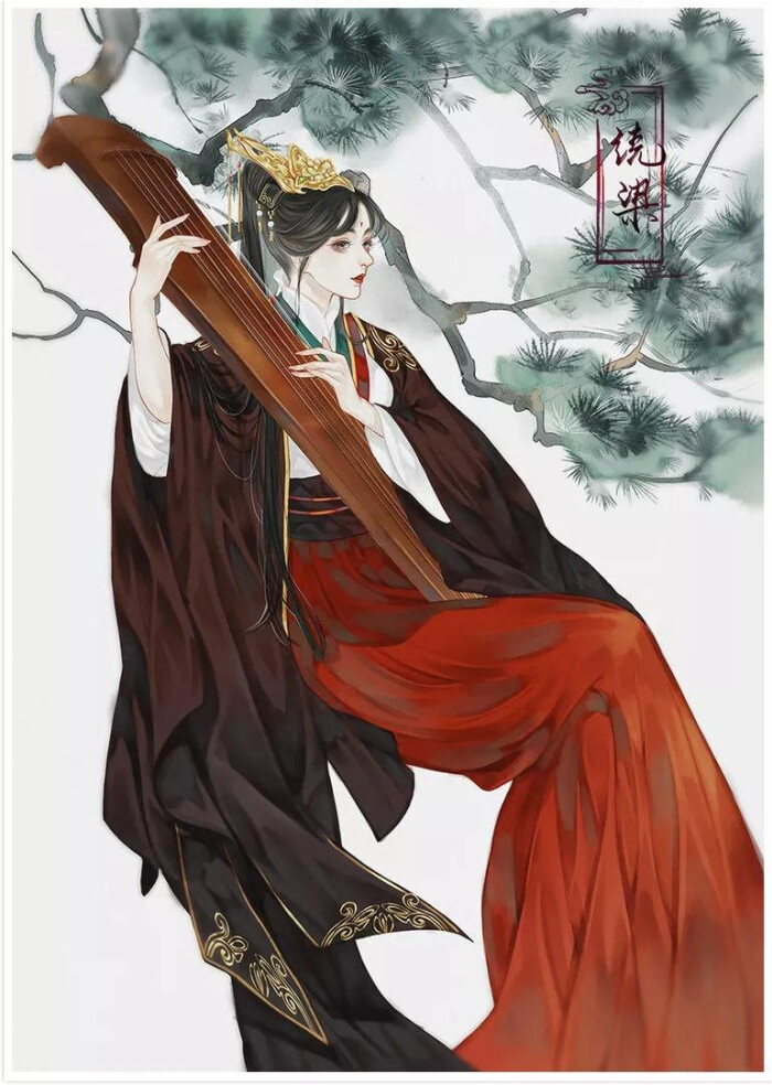 古风图片|十大名琴拟人,图片来自微信公众号古风的那些事儿