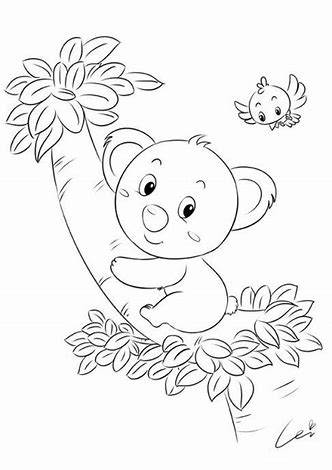 考拉 树袋熊儿童画插画